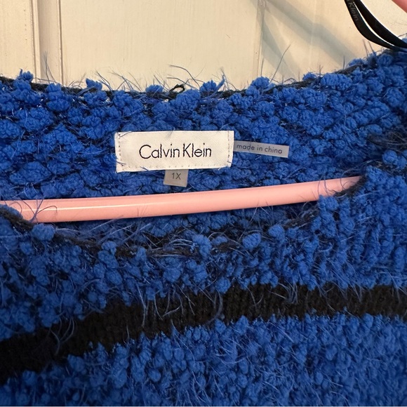 Calvin Klein Blue Striped Sweater - 1X - Picture 4 of 4